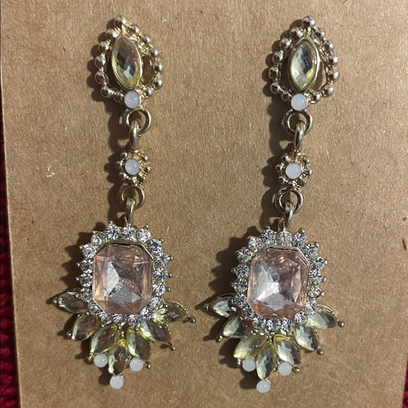 Vintage Crystal Chandelier Earrings - Picture 2 of 5